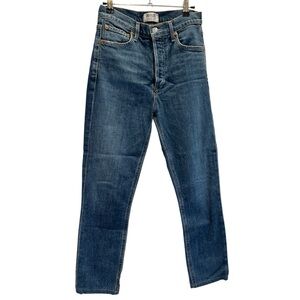 AGOLDE Nico High Rise Slim Fit Button Fly Jeans 25